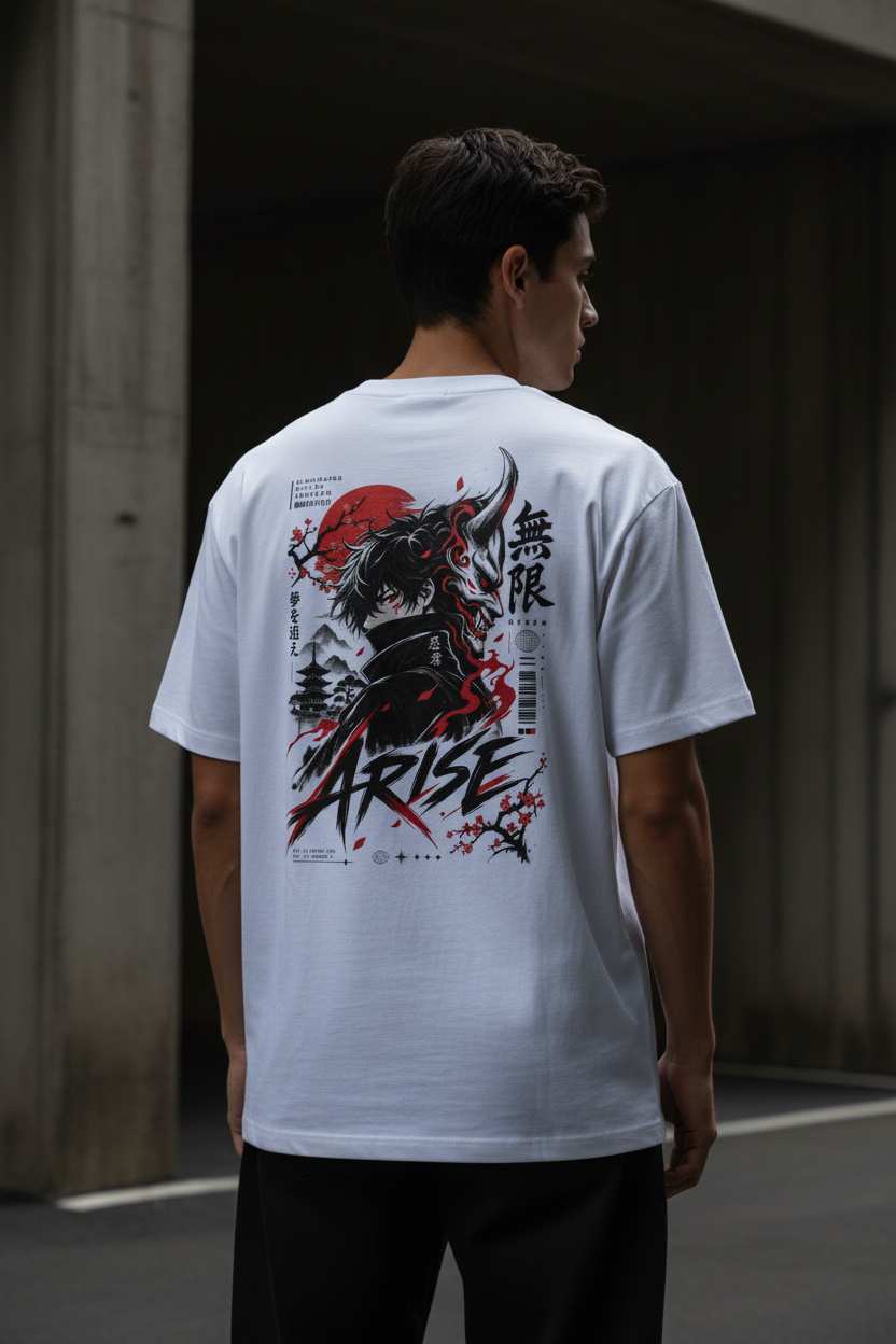 ARISE Japanese Streetwear Oversized T-Shirt | Ridavé